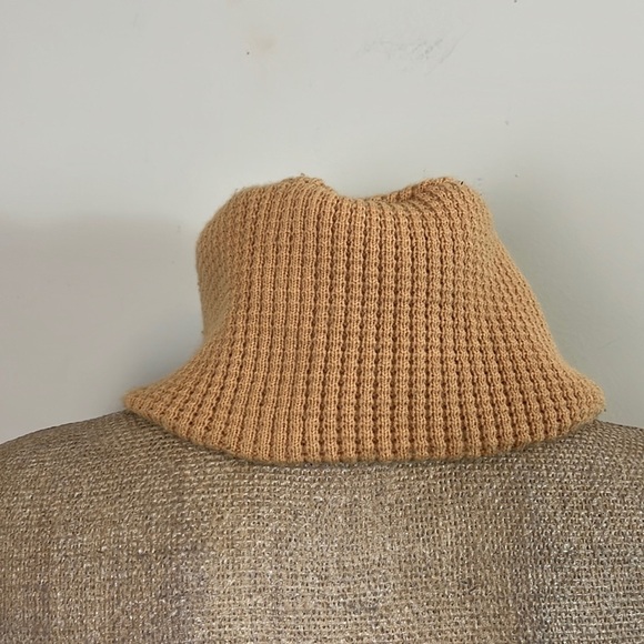 Mecca USA Hat Vintage One Size Ribbed 109% Acrylic Tan - Picture 3 of 7